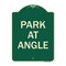 Signmission Designer Series Sign Park Angle, Green & Tan Heavy-Gauge Aluminum Sign, 24" x 18", G-1824-23497 A-DES-G-1824-23497 - alternate 1